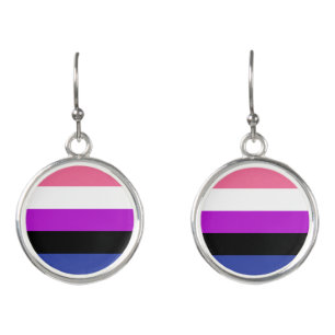 Genderfluid Flag Drop Earrings