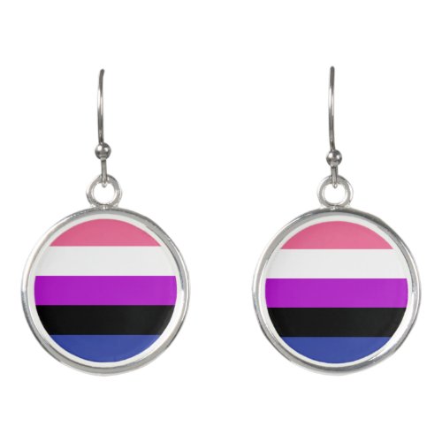 Genderfluid Flag Drop Earrings