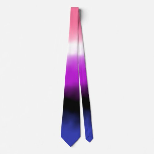 Genderfluid Flag Horizontal Stripes Neck Tie