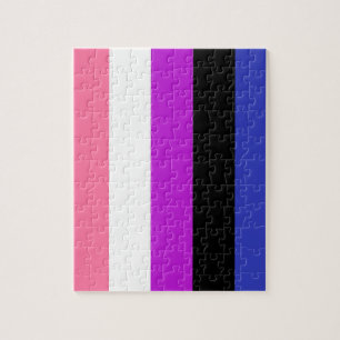 Genderfluid Flag Jigsaw Puzzle