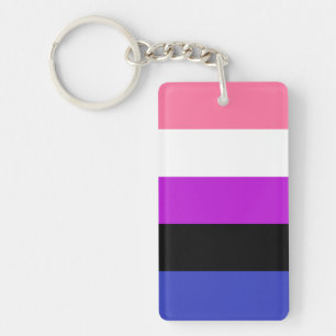 Genderfluid Flag Keychain