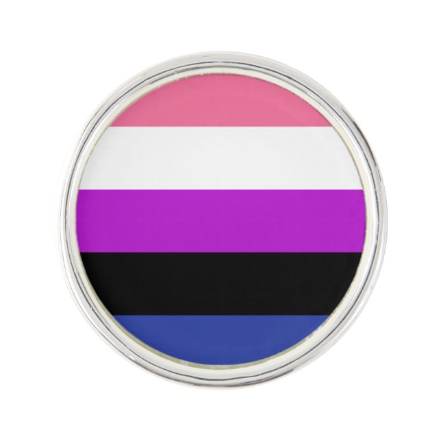 Genderfluid Flag Lapel Pin (Front)