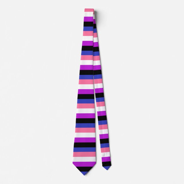 Genderfluid Flag Neck Tie (Front)