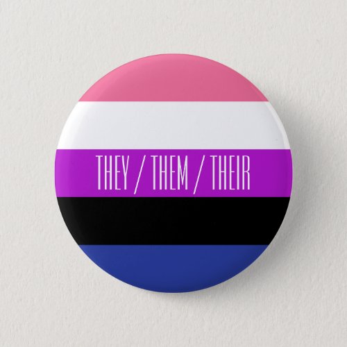 Genderfluid Flag Pronoun Button