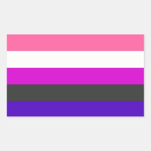 Genderfluid flag rectangular sticker