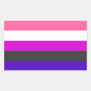 Genderfluid flag rectangular sticker