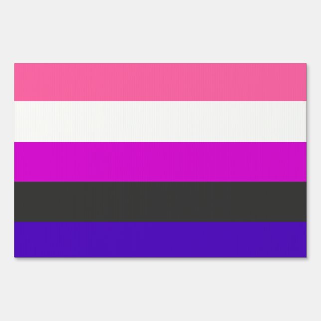 Genderfluid flag sign (Back)
