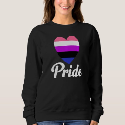Genderfluid Gay Pride Rainbow Word  1 Sweatshirt