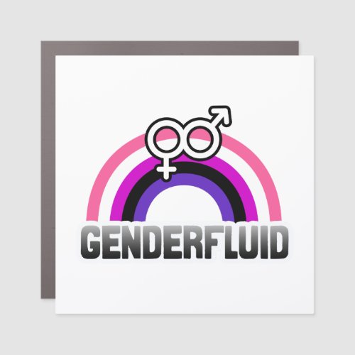 Genderfluid Gender Symbol Car Magnet
