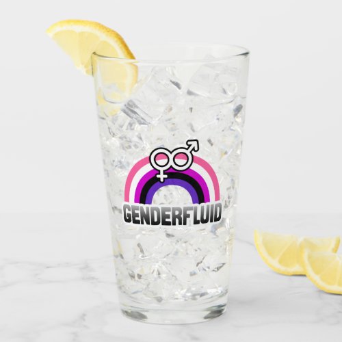 Genderfluid Gender Symbol Glass