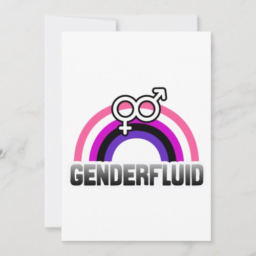 Genderfluid Gender Symbol Holiday Card