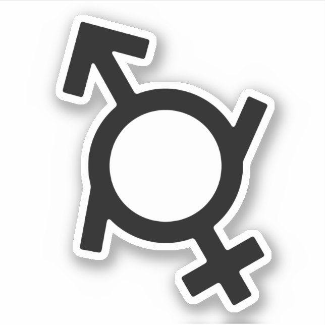 Genderfluid Gender Symbol Sticker (Front)