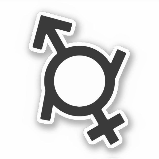 Genderfluid Gender Symbol Sticker (Front)