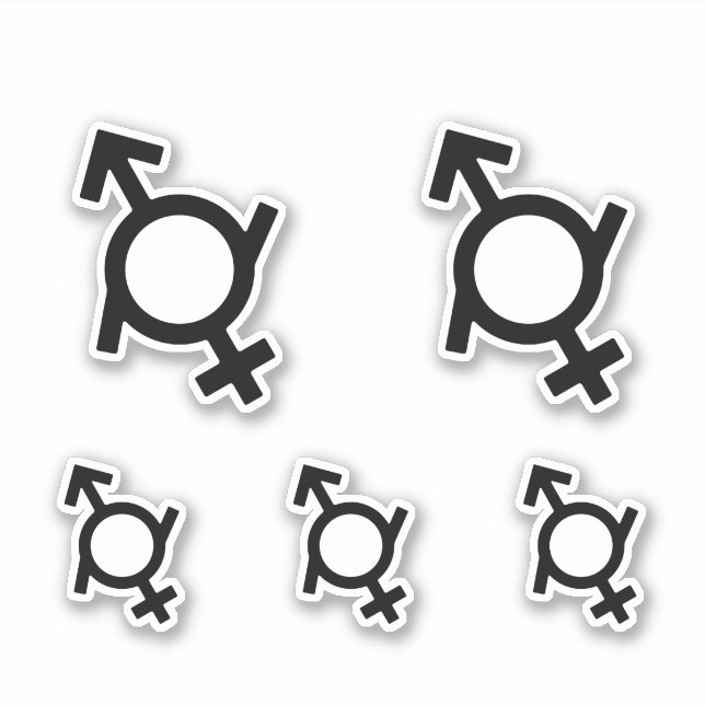 Genderfluid Gender Symbol Sticker (Front)
