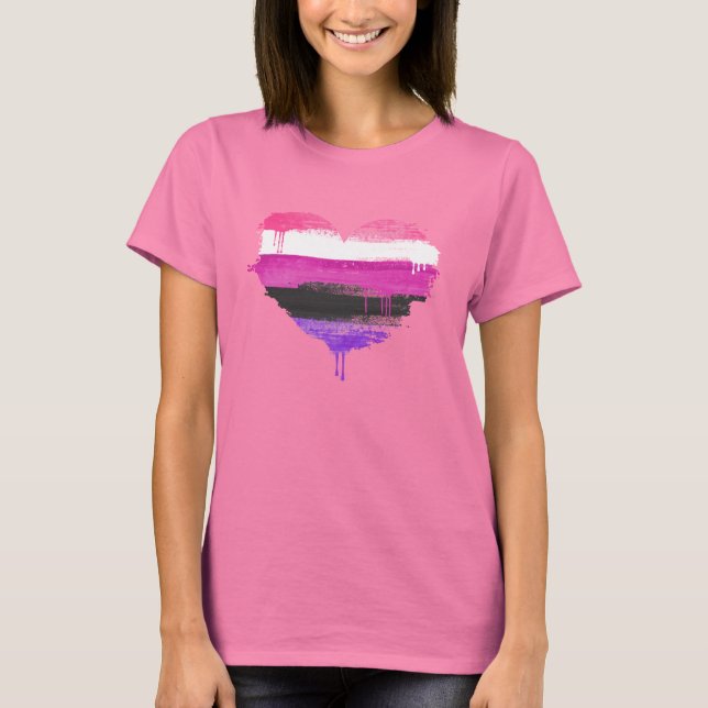 GENDERFLUID HEART - GENDERFLUID LOVE - T-Shirt (Front)
