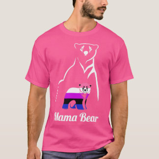Genderfluid Mama Bear LGBTQ T-Shirt