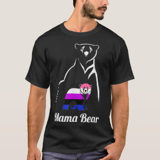 Genderfluid Mama Bear LGBTQ T-Shirt