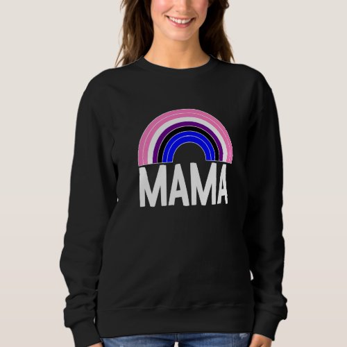 Genderfluid Mama Rainbow Lgbt Q Cool Pride Flag Co Sweatshirt