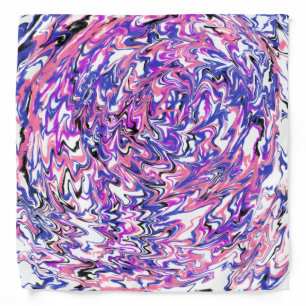 Genderfluid marble paint pouring swirl abstract bandana