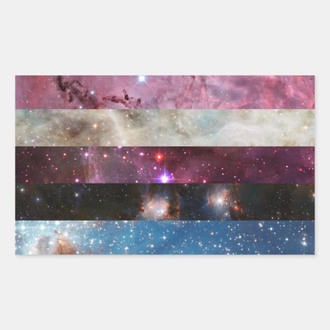 Genderfluid nebula flag stickers (Front)