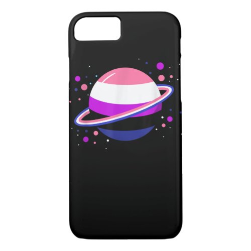 Genderfluid Outer Space Planet Genderfluid Pride iPhone 87 Case