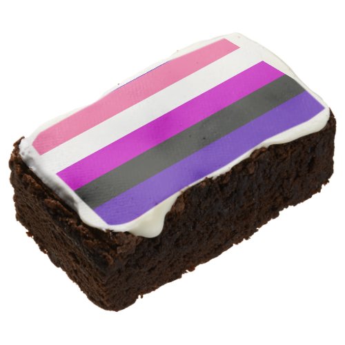Genderfluid Pride Brownie
