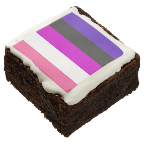 Genderfluid Pride Brownie
