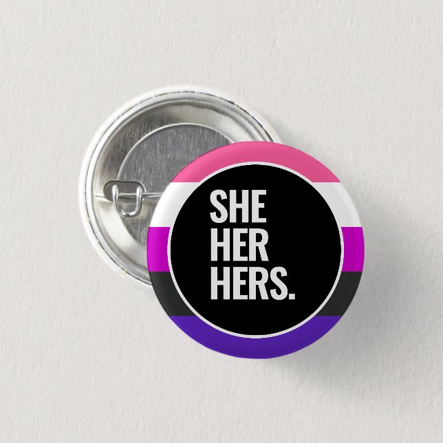 Genderfluid Pride Button (Front & Back)