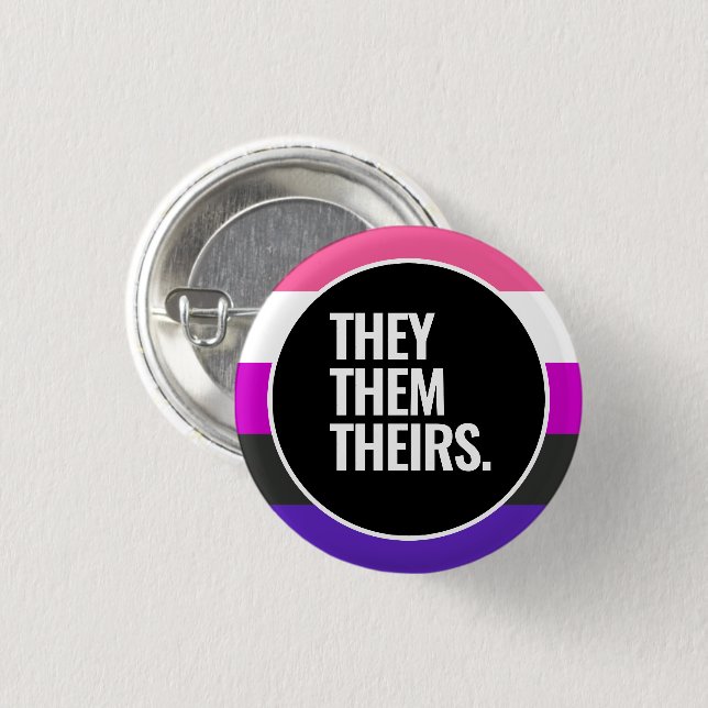 Genderfluid Pride Button (Front & Back)