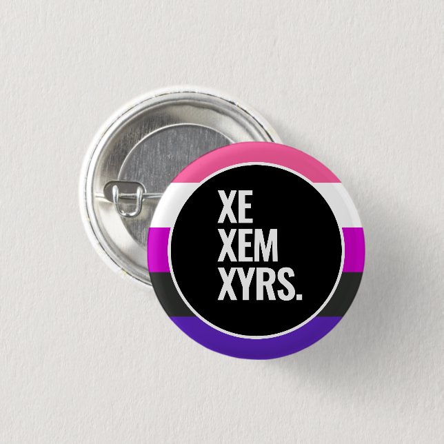 Genderfluid Pride Button (Front & Back)