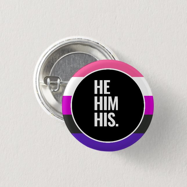 Genderfluid Pride Button (Front & Back)