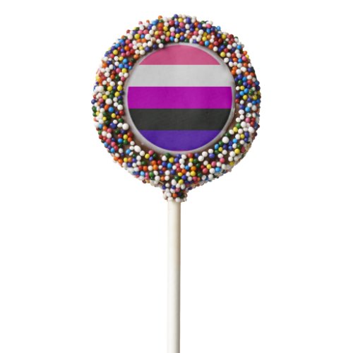 Genderfluid Pride Chocolate Covered Oreo Pop