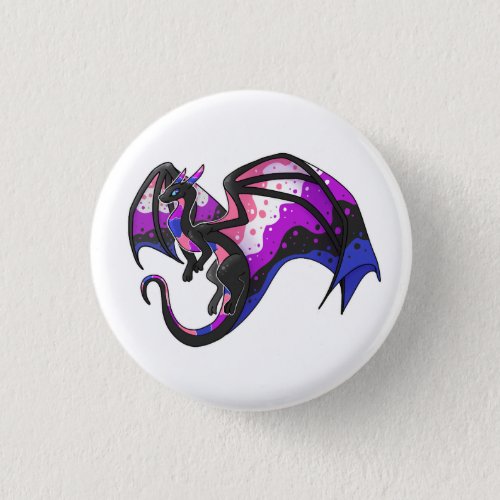 Genderfluid Pride Dragon Button