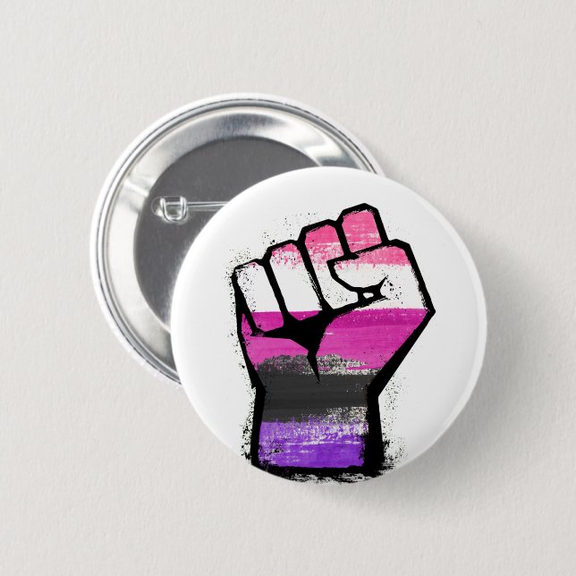 Genderfluid Pride Fist Button (Front & Back)
