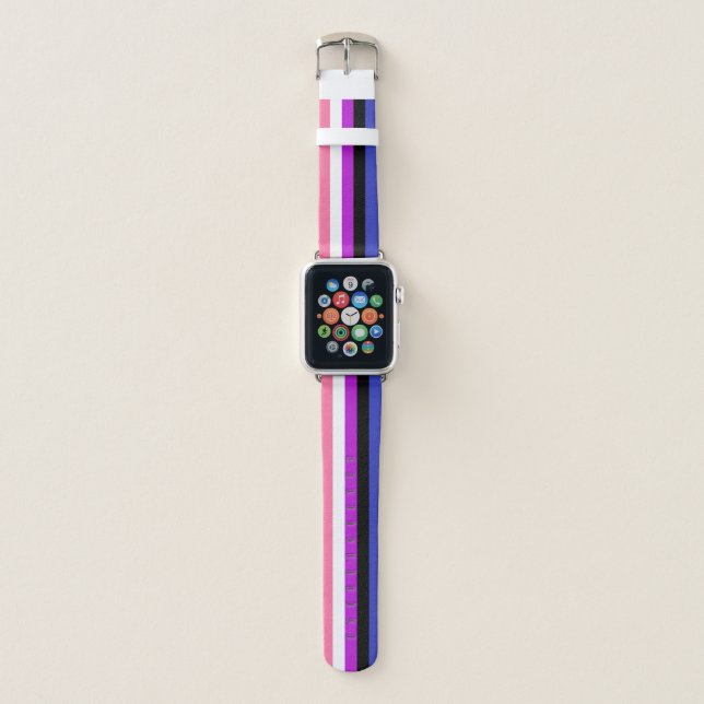 Genderfluid Pride Flag Apple Watch Band (Front)