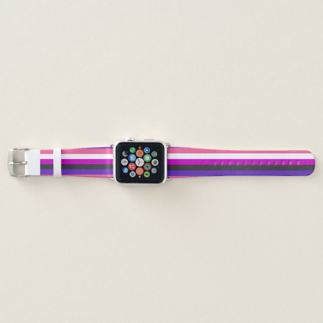 Genderfluid Pride Flag Apple Watch Band (Front)
