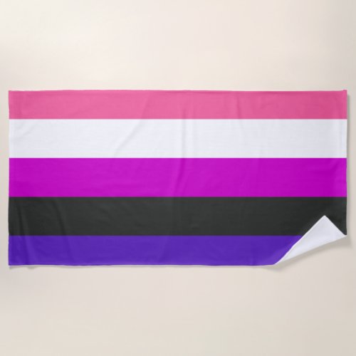 Genderfluid Pride Flag Beach Towel