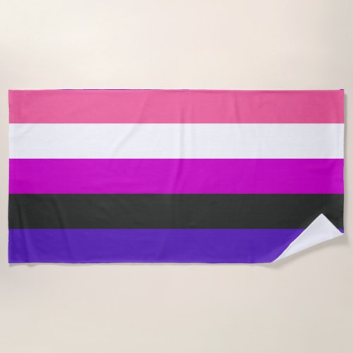 Genderfluid Pride Flag Beach Towel