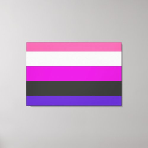Genderfluid Pride Flag Canvas Print