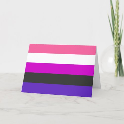 Genderfluid Pride Flag Card