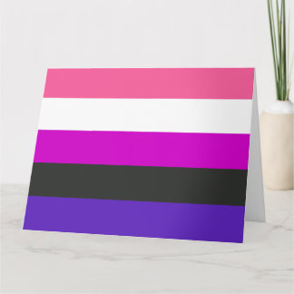 Genderfluid Pride Flag Card