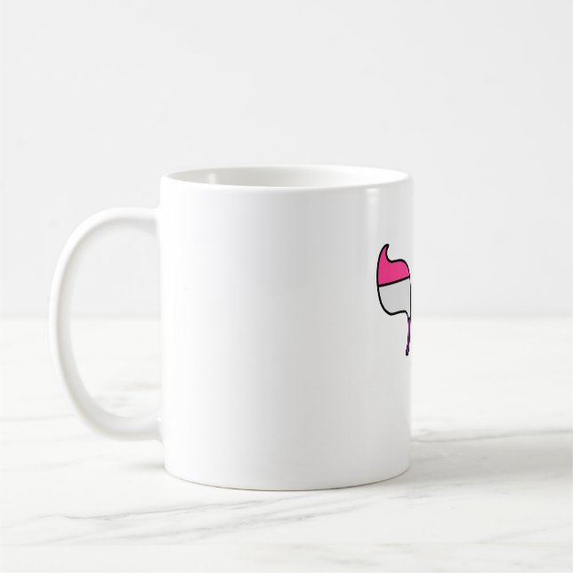 Genderfluid Pride Flag Chai  Coffee Mug (Left)
