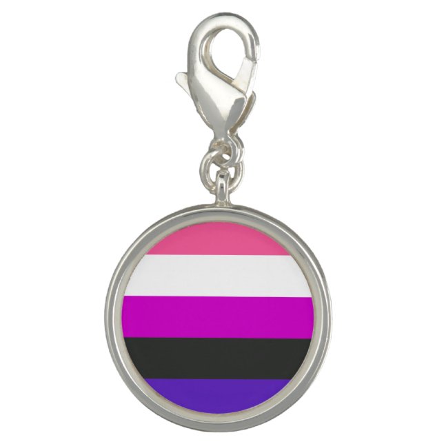 Genderfluid Pride Flag Charm (Front)