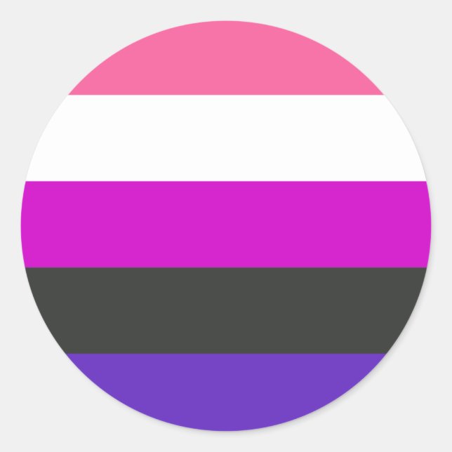 Genderfluid Pride Flag Classic Round Sticker (Front)