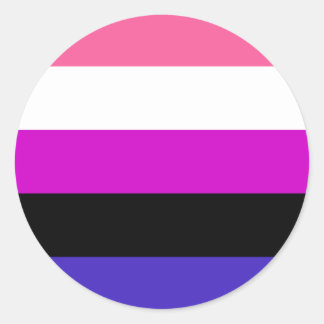 Genderfluid Pride Flag Classic Round Sticker