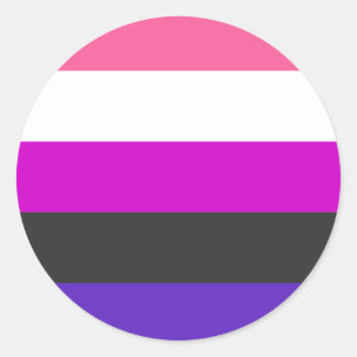 Genderfluid Pride Flag Classic Round Sticker