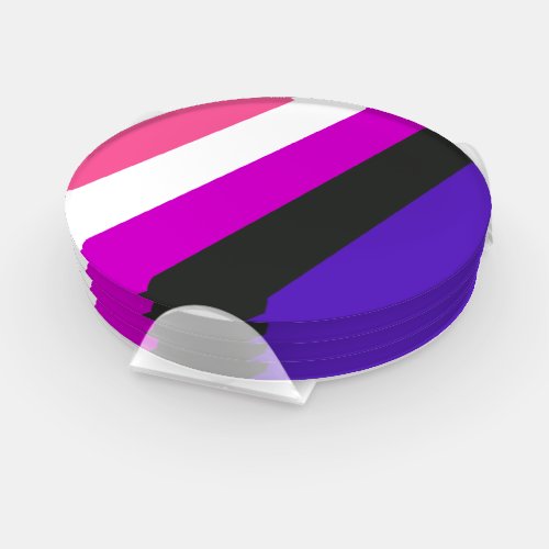 Genderfluid Pride Flag Coaster Set