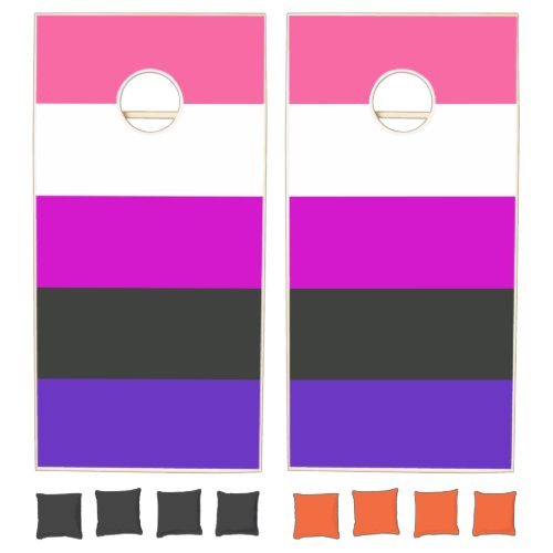 Genderfluid Pride Flag Cornhole Set