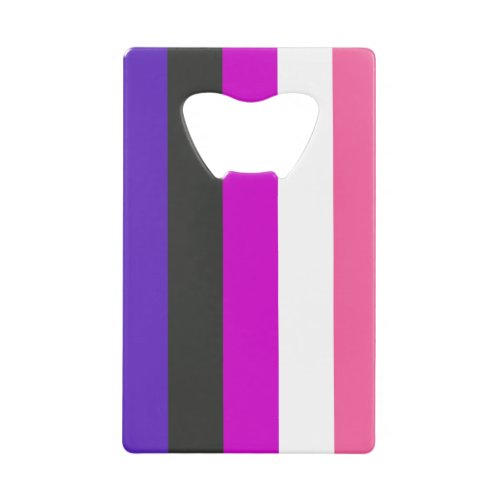 Genderfluid Pride Flag Credit Card Bottle Opener