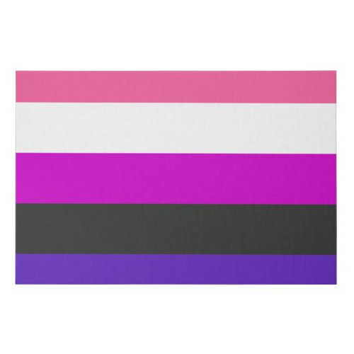 Genderfluid Pride Flag Faux Canvas Print